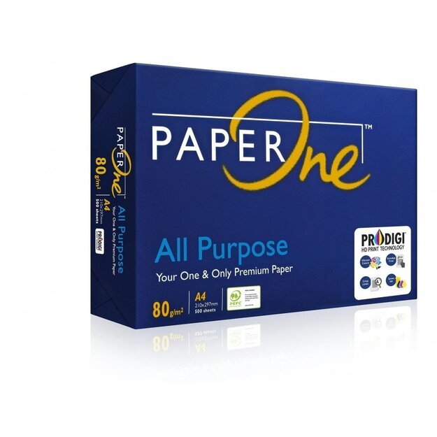 Biuro popierius PaperOne All Purpose, A4, 80 g/m2, 500 lapų