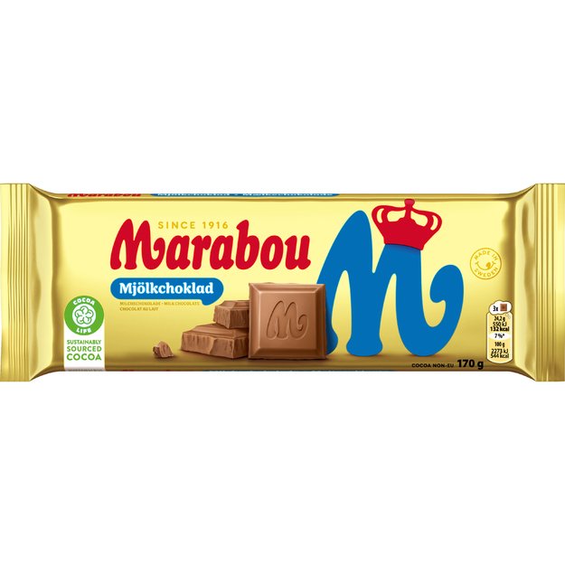 Pieninis &scaron;okoladas MARABOU, 170 g