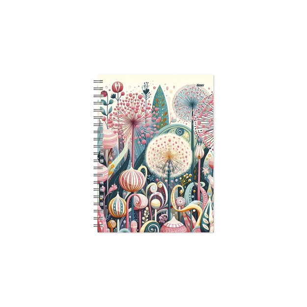 Kalendorius DIENA SPIRAL, Alice, kartoninis vir&scaron;elis, 14 x19 cm, langeliais