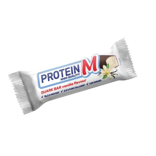 Var&scaron;kės sūrelis PROTEIN M, vanilės skonio su kolagenu, 40 g