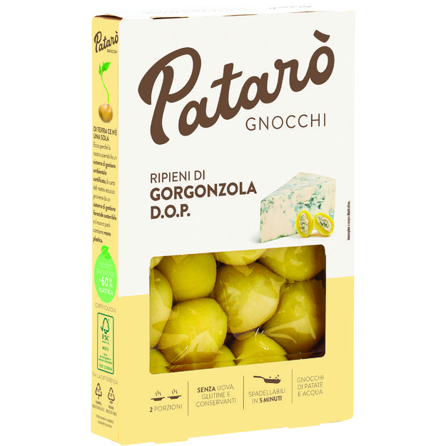 Itališki bulvių virtinukai PATARO, su Gorgonzolos sūrio įdaru, 400 g