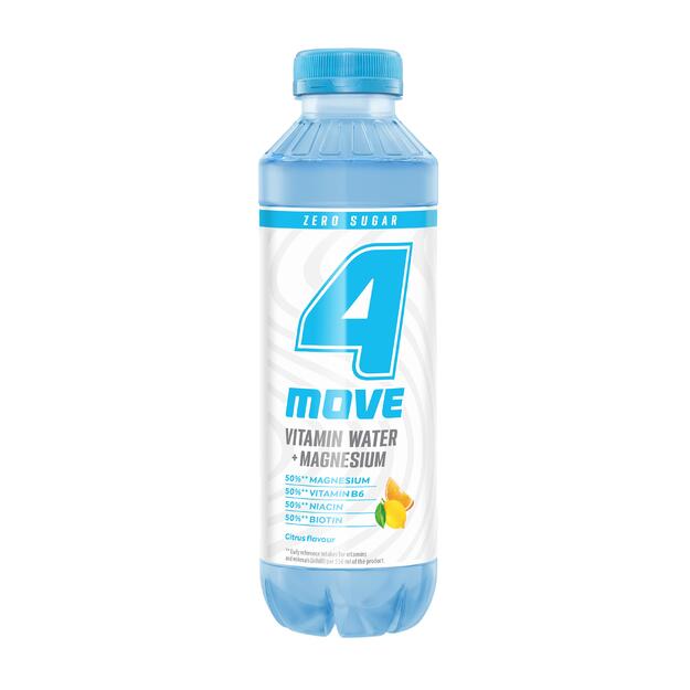 Vitamininis vanduo 4MOVE VITAMIN WATER MAGNESIUM + VITAMINS, 0,556 l PET