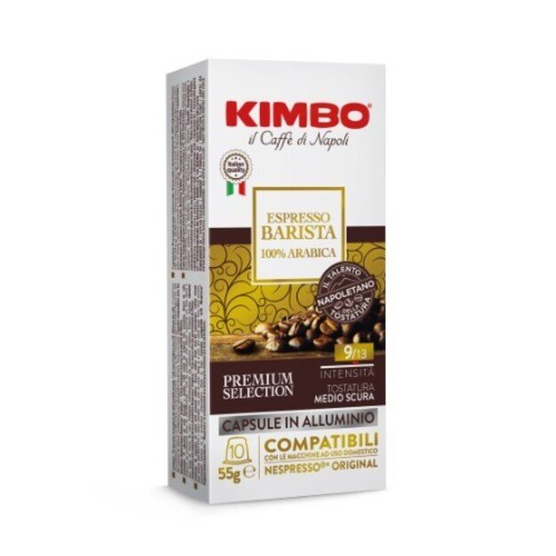Kavos kapsulės KIMBO Barista Napoli Alu, 10 x 5,5 g