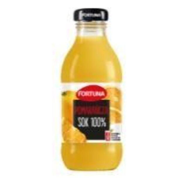 Apelsinų sultys FORTUNA, 100%, 0,3 l D