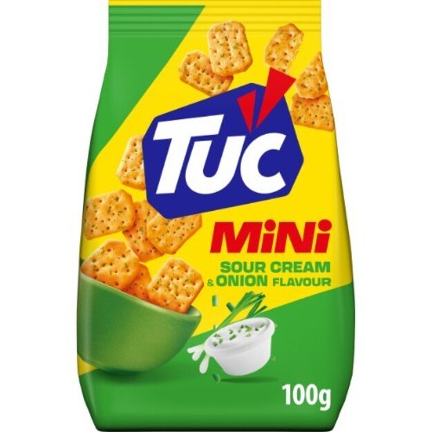 Krekeriai TUC Mini, su grietine ir svogūnu, 100 g 1