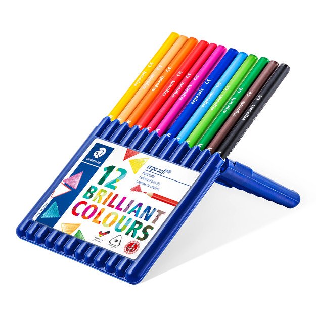 Spalvoti pie&scaron;tukai tribriauniai STAEDTLER ERGO SOFT, 12 spalvų 6