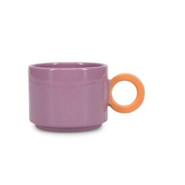 Puodelis Lou, akmens masė, violetinė/oranžinė, 280 ml,  D 8,5 cm, H 6,7 cm, vnt.