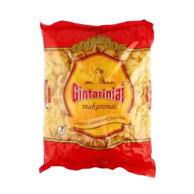 Makaronai GINTARINIAI, kriauklės, 400 g