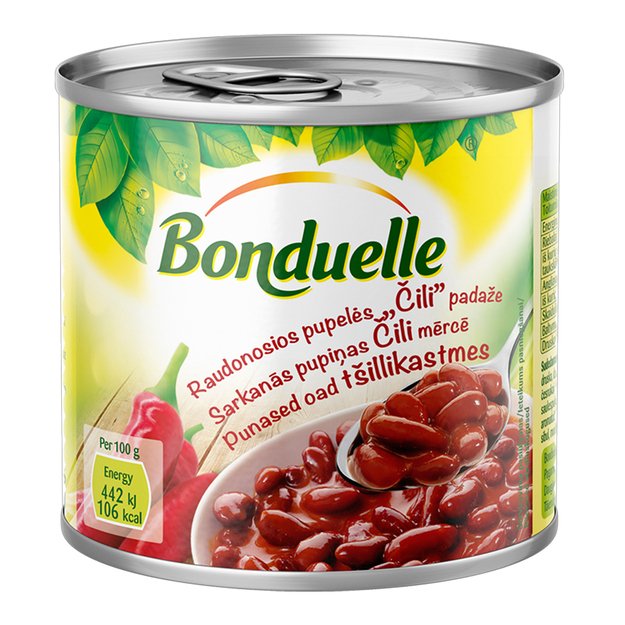 Raudonosios pupelės čili padaže BONDUELLE, 430 g