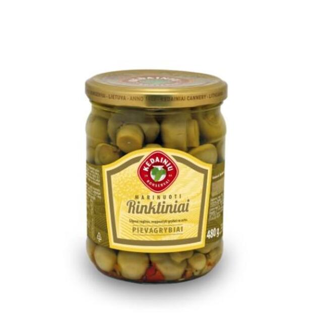 Marinuoti pievagrybiai KĖDAINIŲ RINKTINIAI, 480g/255g