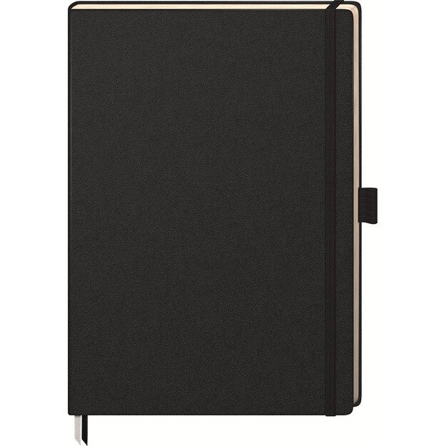 Užrašų knygelė A6, langeliais, BRUNNEN Kompagnon,  juoda, 96 lapai