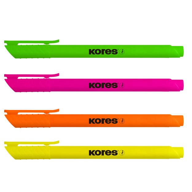 Teksto žymeklis KORES HIGH LINER FINE 4 spalvų rinkinys 2