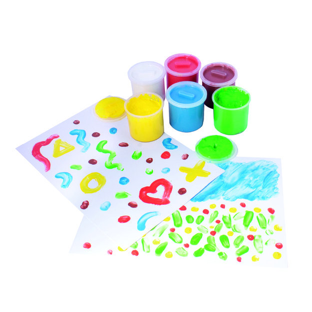 Dažai piešti pirštais JOVI, 6 spalvos, 125ml 5