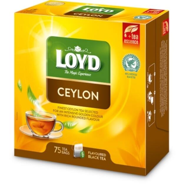 Aromatizuota juodoji arbata LOYD Ceylon, 75 x 2g
