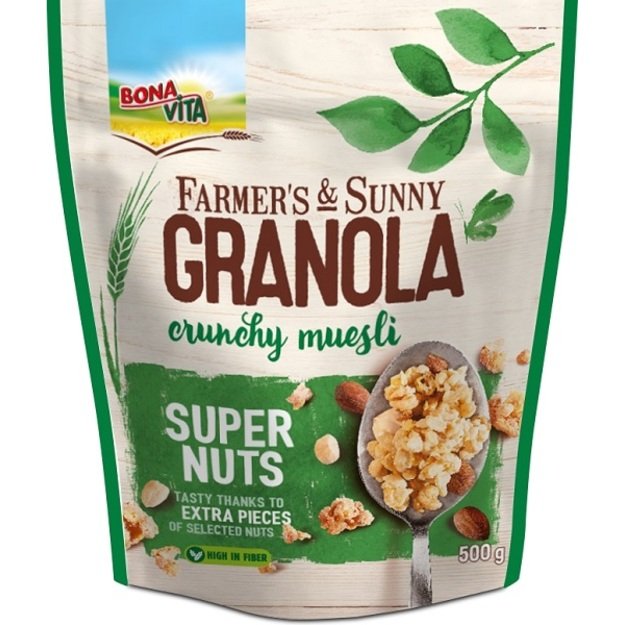 Granola BONA VITA, su riešutais, 500 g