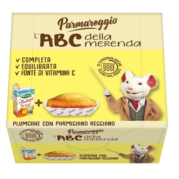 PARMIGIANO užkandis ABC, slyvų pyragas, persikų sultys,160g