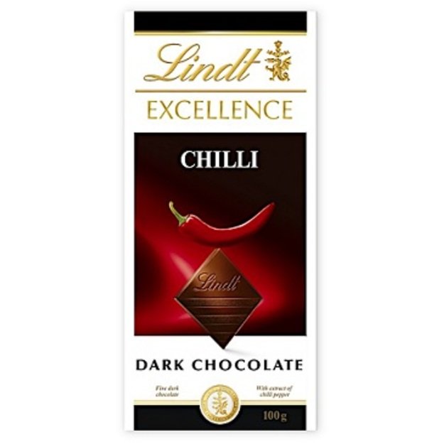 Šokoladas LINDT Excellence, juodas, su aitriosiomis paprikomis, 100g