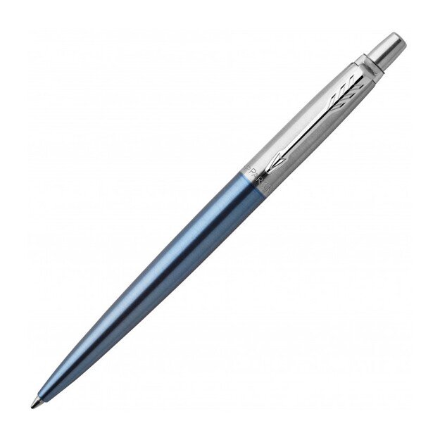 Automatinis tušinukas Parker Jotter Waterloo Blue CT Medium Blue.  Su dovanų dėžute