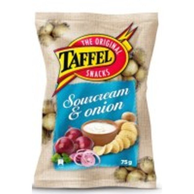 Traškučiai TAFFEL, grietinės ir svogūnų skonio, 75 g