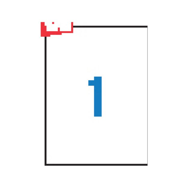 Lipnios etiketės APLI, 210 x 297 mm, A4, nuimami, 1 lipdukai lape, 100 lapų, balta 1