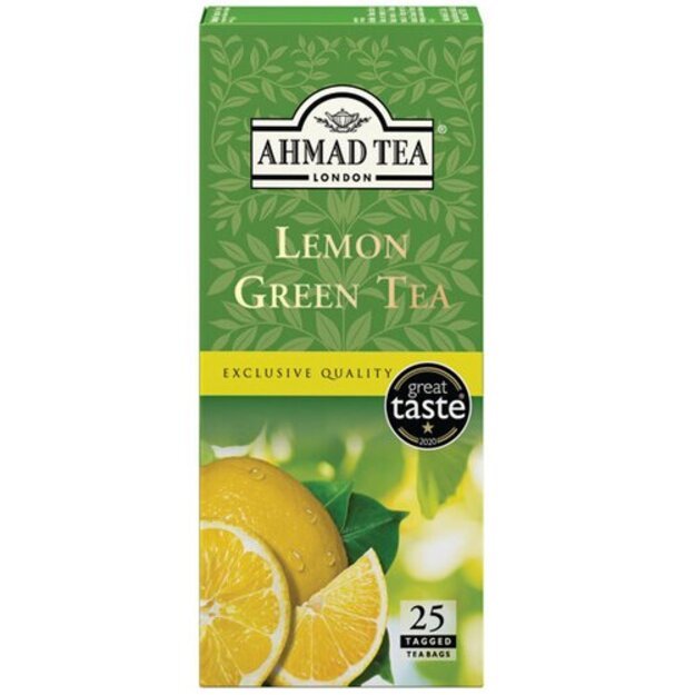 Ahmad Tea Citrinų skonio žalioji arbata, mai&scaron;eliuose, 25 vnt. 2