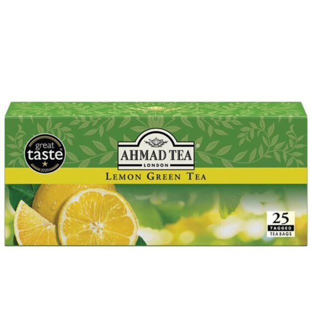 Ahmad Tea Citrinų skonio žalioji arbata, mai&scaron;eliuose, 25 vnt. 1