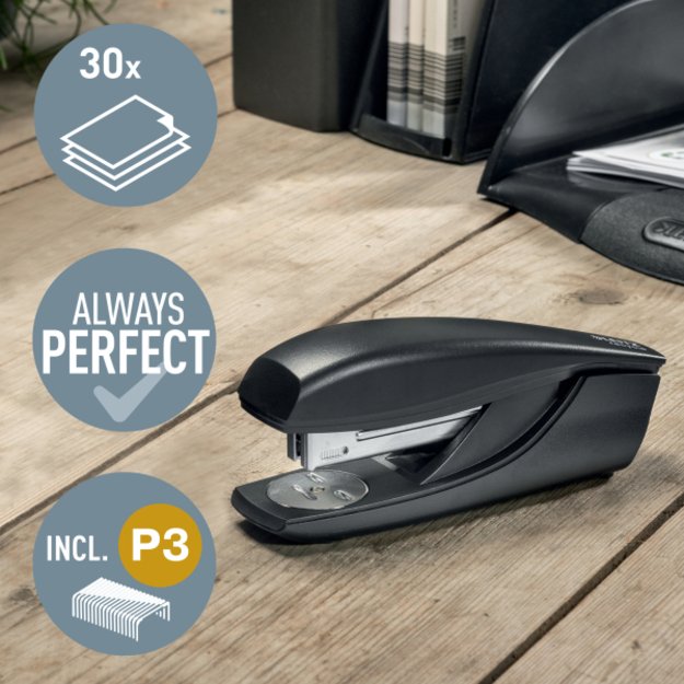 Segiklis Leitz NeXXt Recycle, sega iki 30 lapų, juoda 2