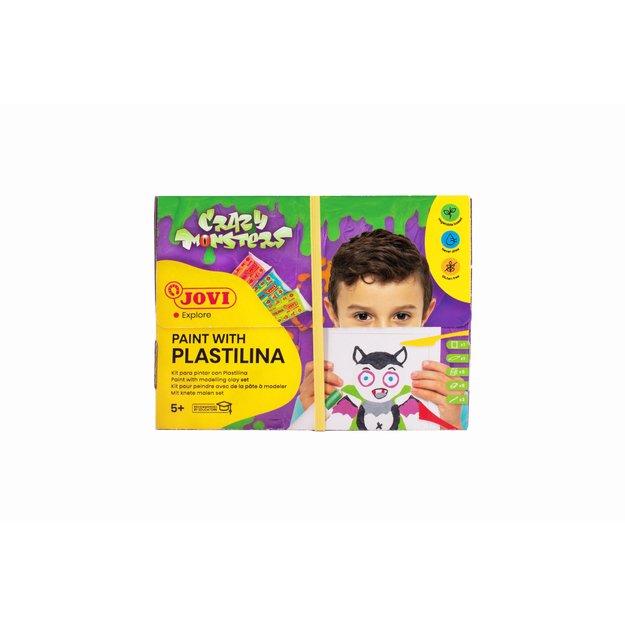 Spalvinimo plastilinu rinkinys JOVI Cool Candy, 6 vnt. rinkinys, su priedais 3