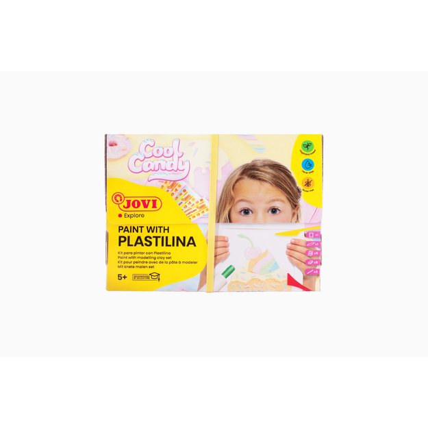 Spalvinimo plastilinu rinkinys JOVI Cool Candy, 6 vnt. rinkinys, su priedais 1