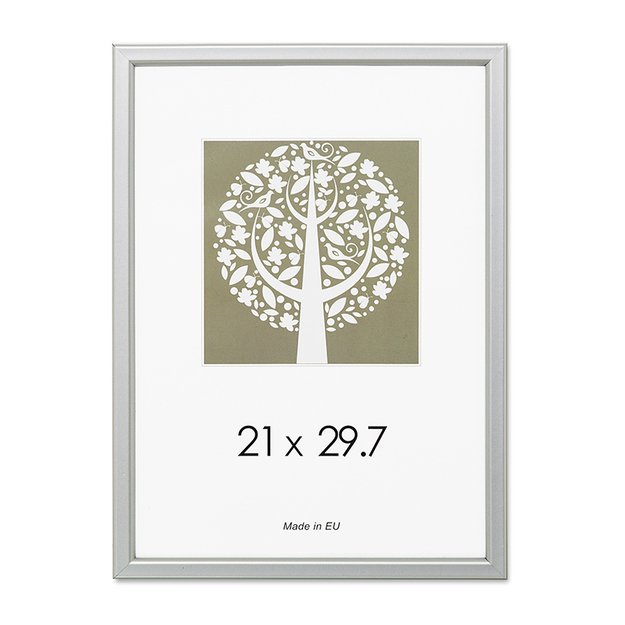 Nuotraukų rėmelis, plastikinis, A4, 21x29,7 cm, sidabro sp.