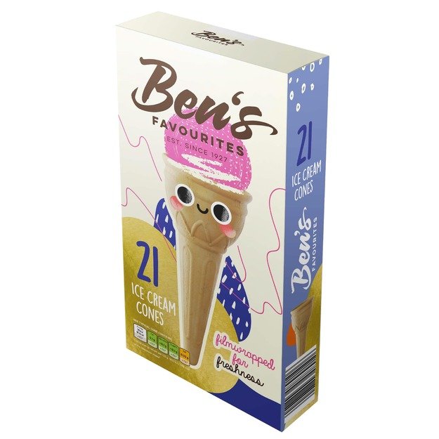 Vaflių kūgeliai BEN S FAVOURITES, ledams, 21 vnt, 73 g