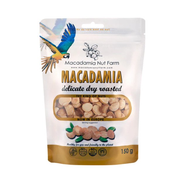 Makadamijų rie&scaron;utai MACADAMIA NUT FARM, branduoliai, skurdinti, 150 g