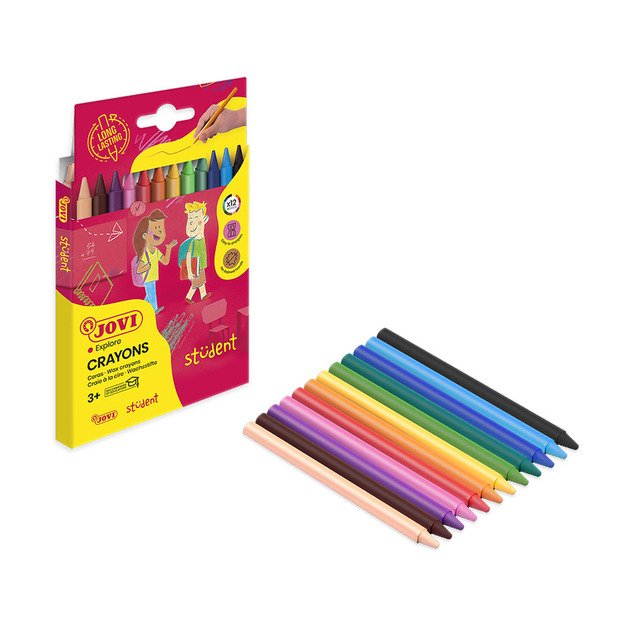 Va&scaron;kinės kreidelės JOVI Plasticolor, 12 spalvų 7
