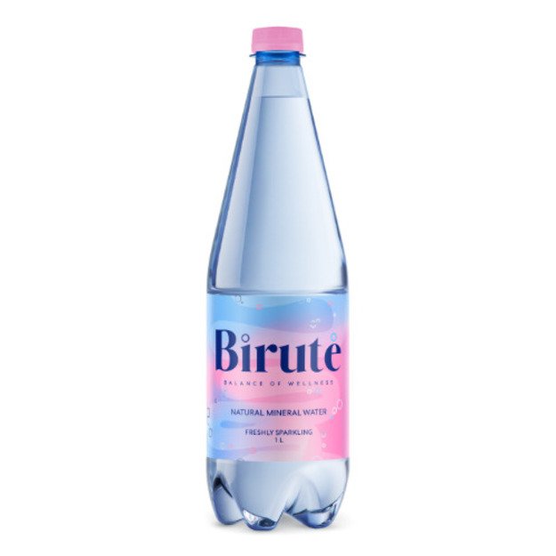 Natūralus mineralinis vanduo BIRUTĖ, gazuotas,1 l, PET D