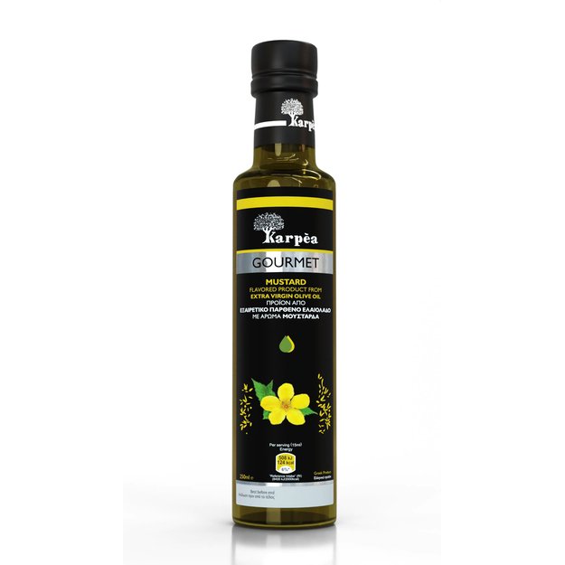 Alyvuogių aliejus KARPEA, Gourmet, extra virgin, garstyčių skonio, 250 ml