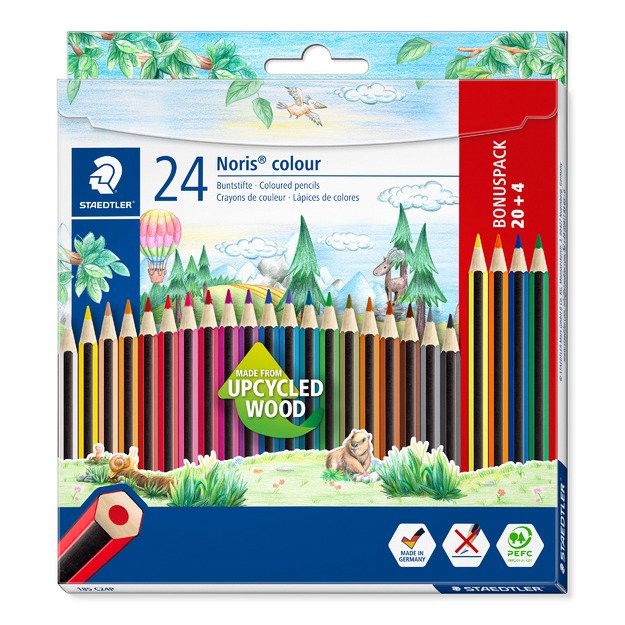 Spalvoti pieštukai STAEDTLER Noris Colour, 24 vnt. 1