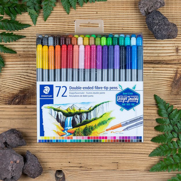 Flomasteriai STAEDTLER, dvipusiai, 72 vnt. 1