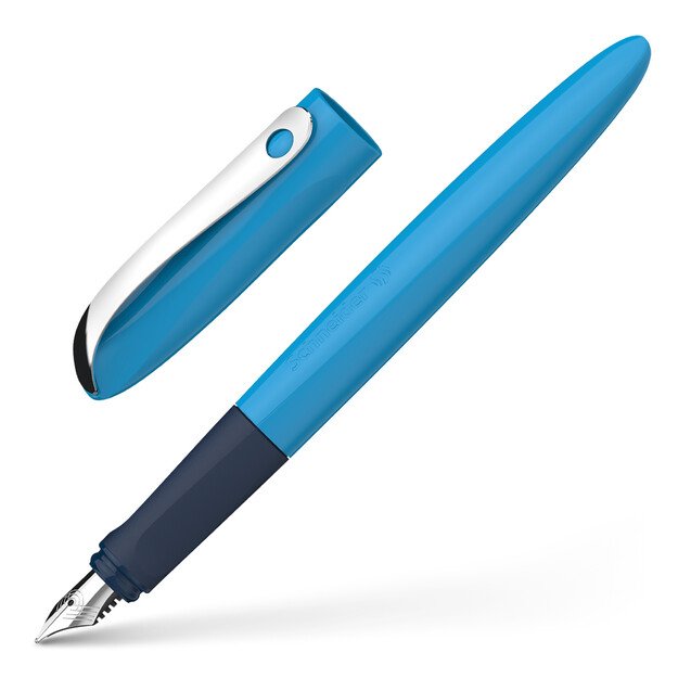 Plunksnakotis SCHNEIDER Wavy A, dešiniarankiams ir kairiarankiams, mėlynos spal. korpusas 3