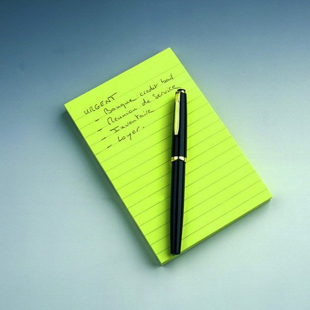 Lipnūs lapeliai Post-it, 102 x 152 mm, 100 lapelių, langeliais, geltona 1