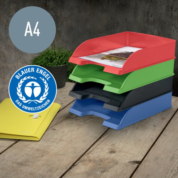 Padėklas dokumentams Leitz Recycle, A4, raudonas 7