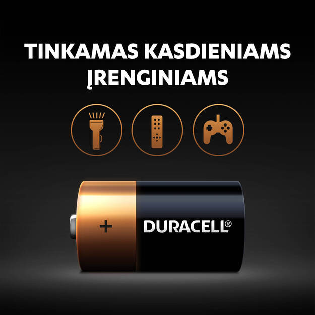 Baterijos DURACELL C, LR14, 2vnt 7