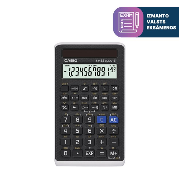 Mokslinis skaičiuotuvas CASIO FX-82Solar II, 19 x 70 x 121 mm 3