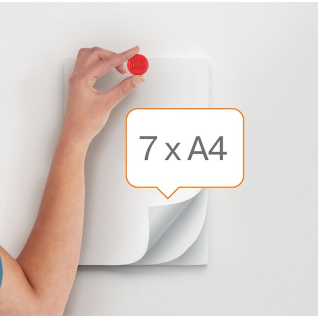 Baltosios lentos magnetai Nobo, 32mm, 10 vnt., raudonos spalvos 3