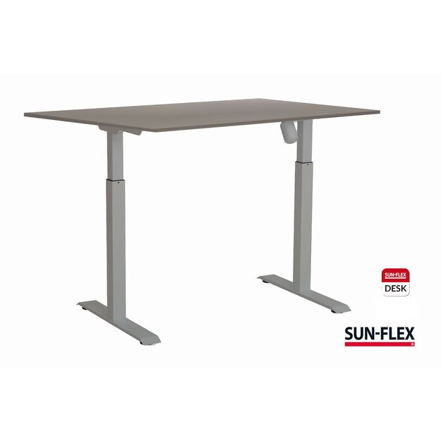 Reguliuojamo aukščio stalas SUN-FLEX ADAPT I, vieno variklio, pilkas 120x80cm