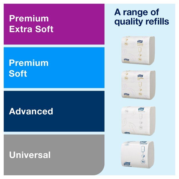 Tualetinio popieriaus TORK T3 dozatorius, baltos sp., 556000 3