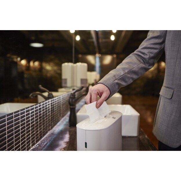 Popierinių rankšluosčių laikiklis TORK Xpress Countertop Multifold 323 x 218 x 116 mm, baltas, 552200 4