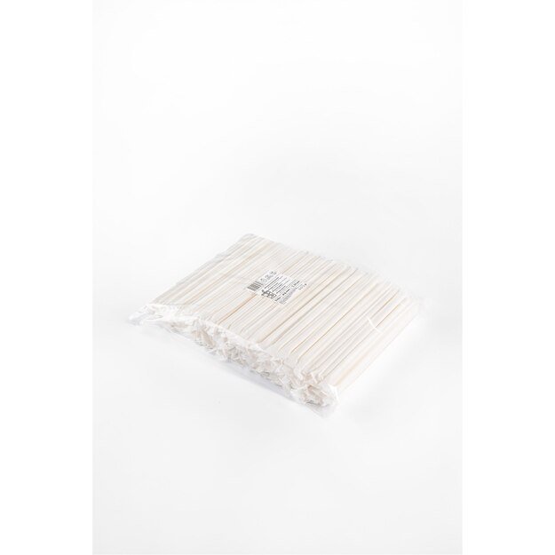 Popieriniai &scaron;iaudeliai, balti, individualiai supakuoti, D 8 mm, L 23 cm, 250 vnt