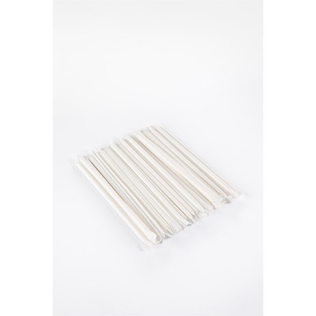 Popieriniai &scaron;iaudeliai, balti, individualiai supakuoti, D 8 mm, L 23 cm, 250 vnt 2