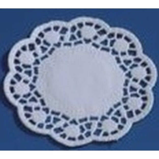 Padėkliukai, popieriniai, karpyti, balti, D 25 cm, 100 vnt.