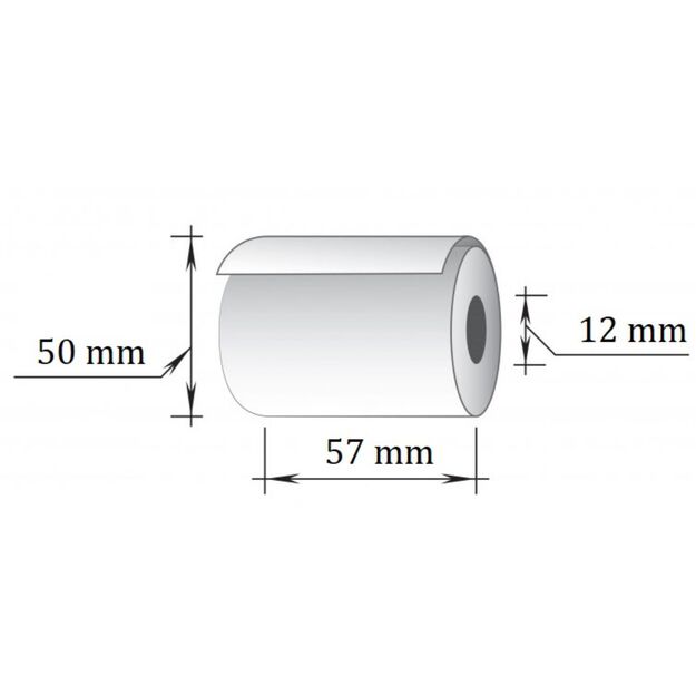 Terminė kasos juosta, 57 mm x 30 m/12 mm, 10 vnt/pak 3